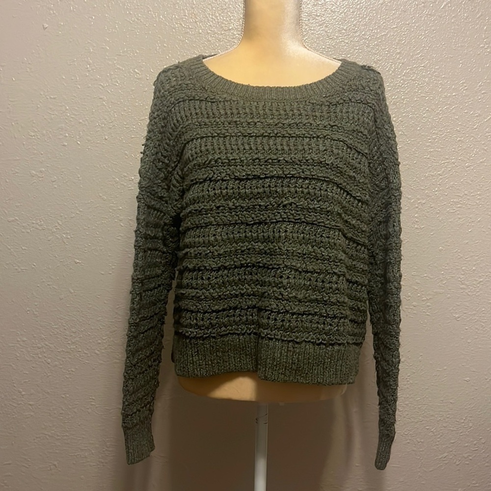 Abercrombie & Fitch Green Chunky Knit Sweater Size M‎